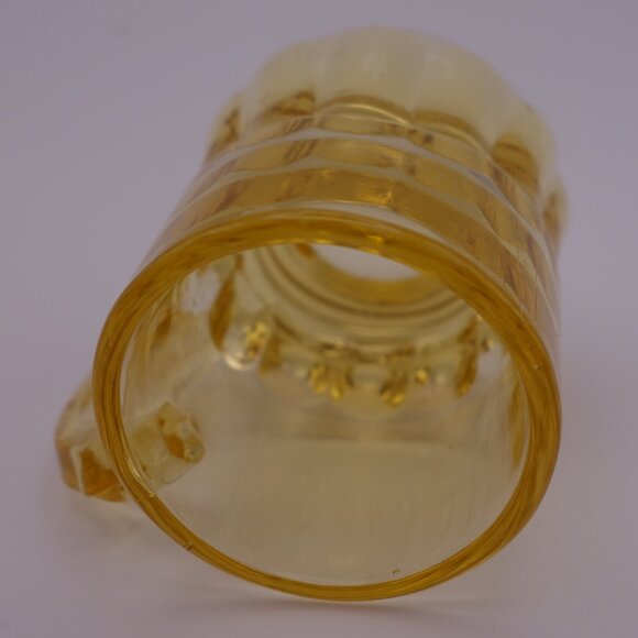 Vintage Federal Glass Yellow Glass Beer Glass with Handle Shot Glass - Picture 5 of 11
